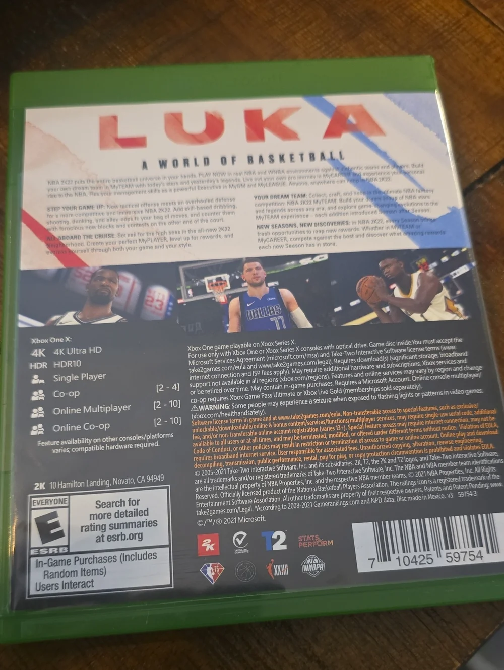 NBA 22 Xbox One Video Game